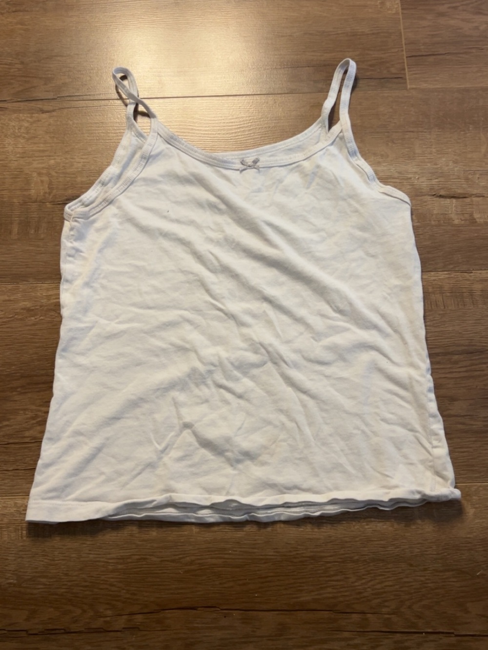 Carter's White Girls' Cotton Cami with Bow Detail